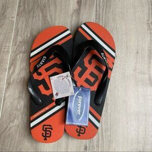 SF Giants Orange and Black Flip Flops